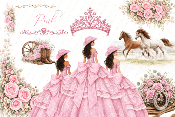 Download Pink Girl Princess Boots Roses Clipart - Premium Resources